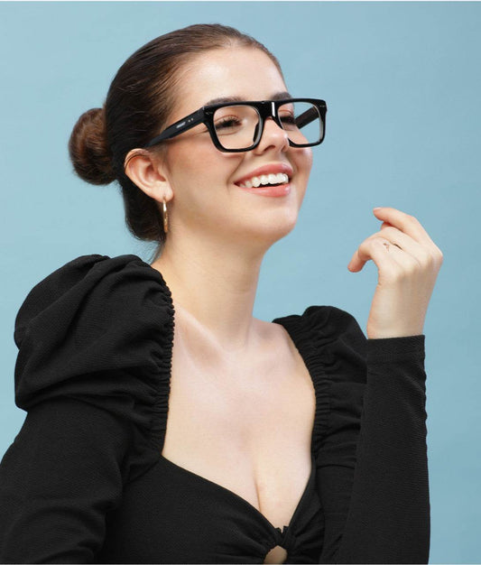 Shawn Black Clear Wayfarer eyeglasses – UV Protection - Sunglass Lover