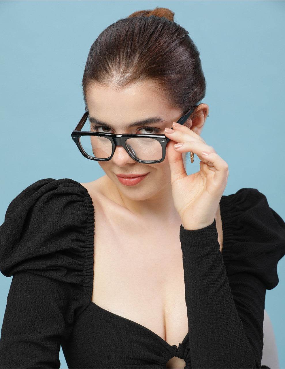 Shawn Black Clear Wayfarer eyeglasses – UV Protection - Sunglass Lover