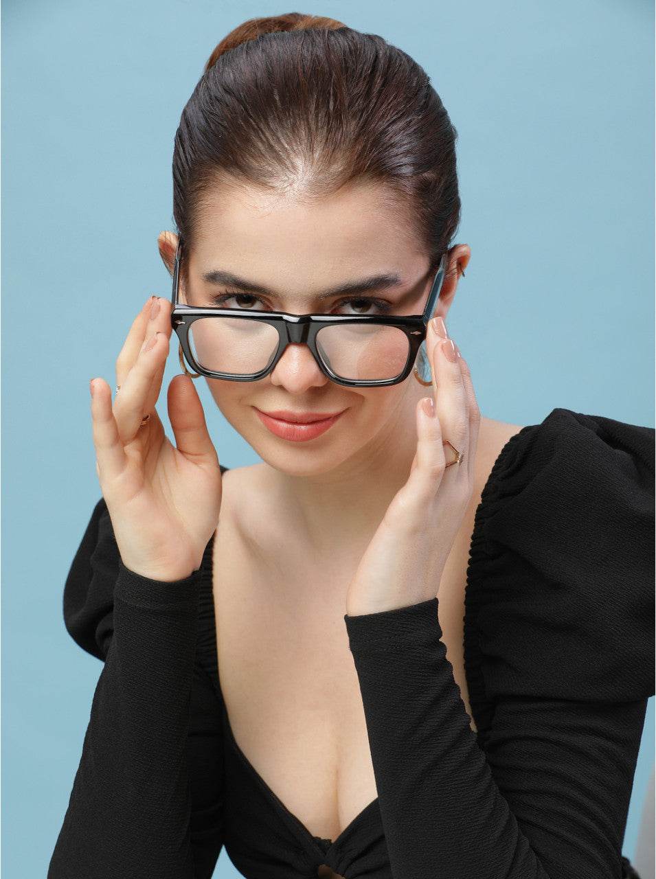 Shawn Black Clear Wayfarer eyeglasses – UV Protection - Sunglass Lover