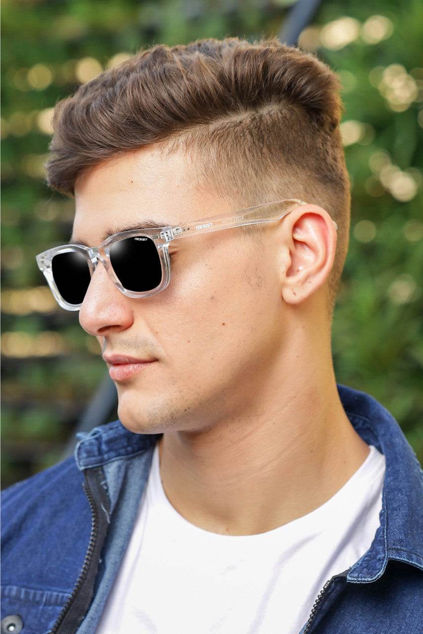 Classic Clear Black Wayfarer Sunglasses (55 mm) - Sunglass Lover