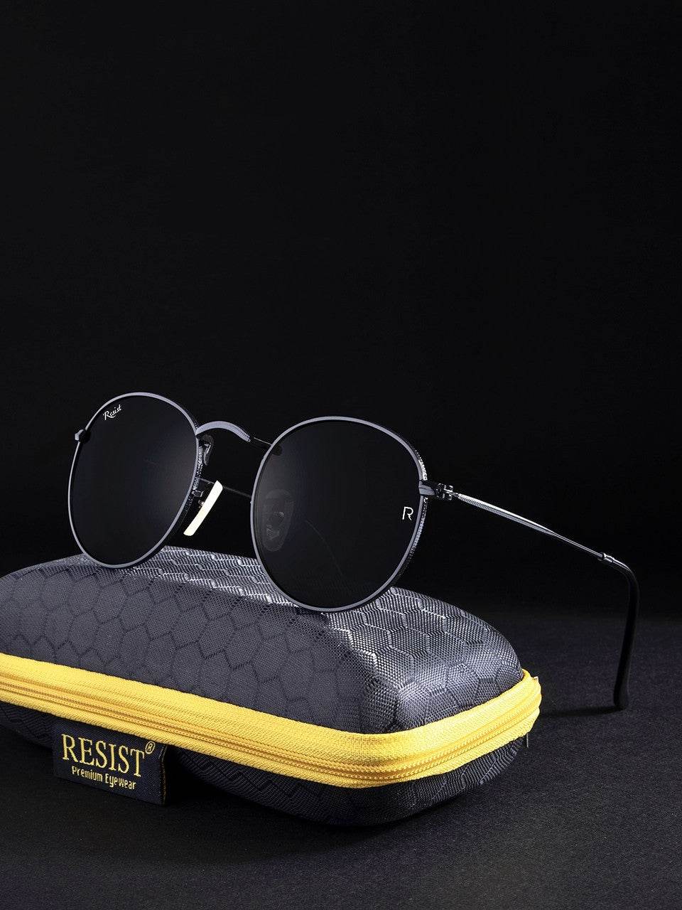 Thomas Round Sunglasses – Black Frame - Sunglass Lover