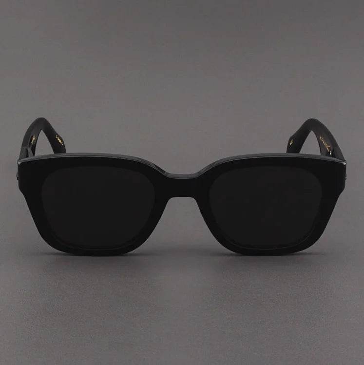Sunglass Lover black sunglasses for men classic thick acetate rectangular frames with UV protection