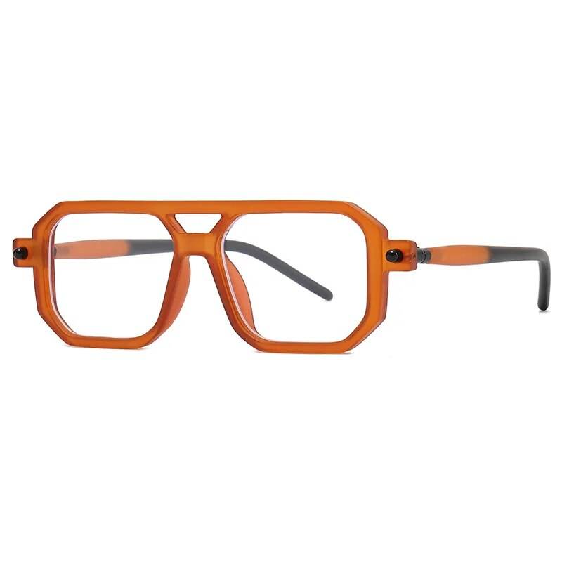 Sunglass Lover unisex square gradient sunglasses orange translucent oversized square frames with gray temples