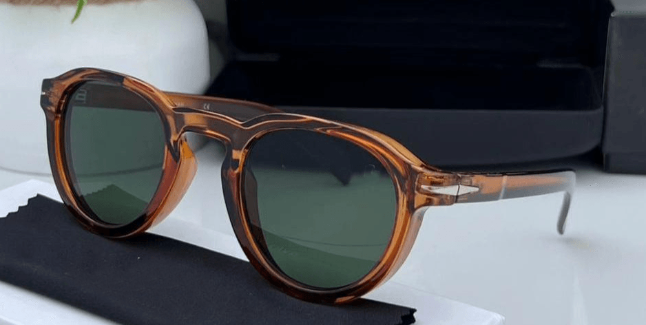 Tea Oval Green Sunglasses for Men -  Sunglass Lover - Sunglass Lover