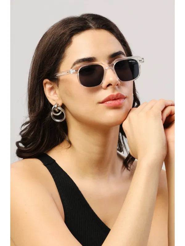 Sunglass Lover square sunglasses clear frames with black lenses clear black glasses for men unisex style