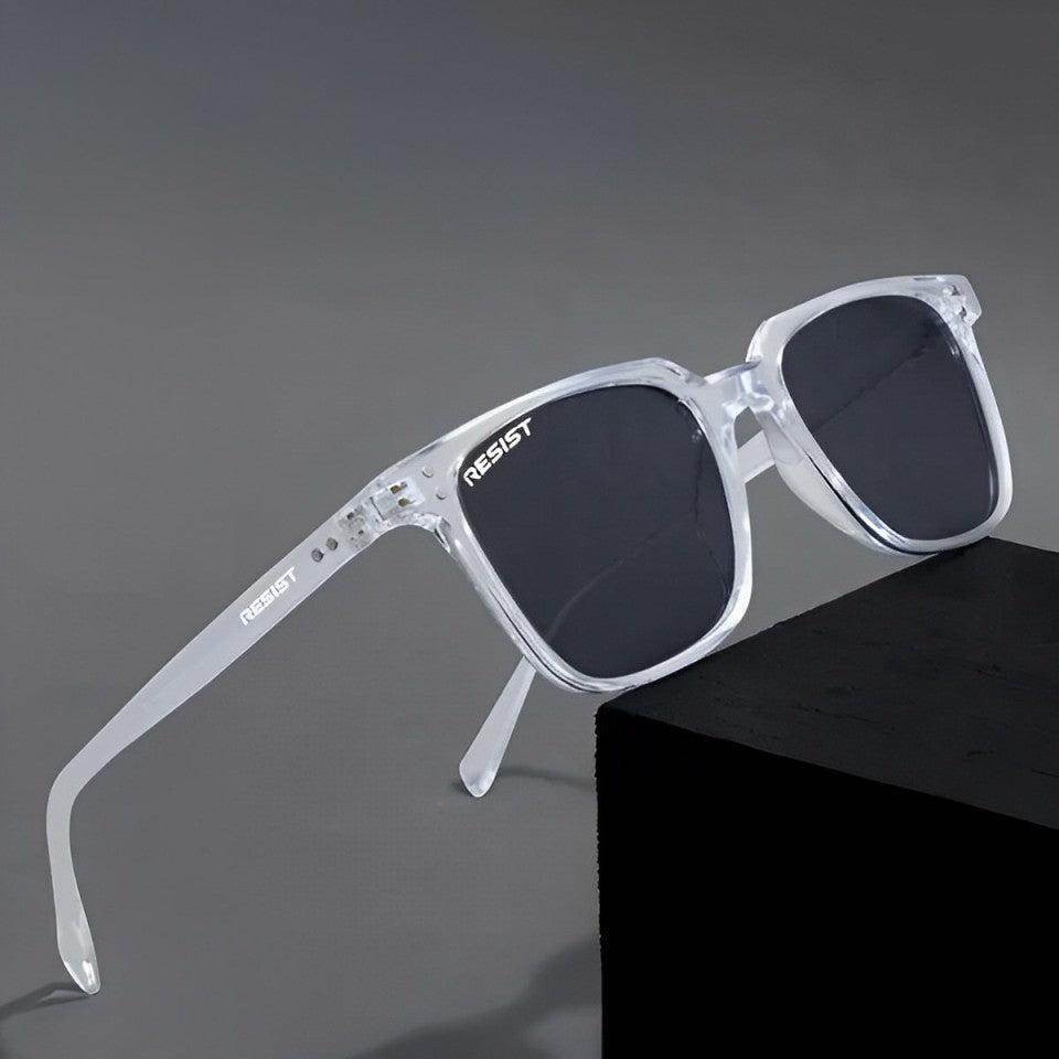 Sunglass Lover clear black wayfarer sunglasses with transparent frames and dark UV400 lenses for everyday wear