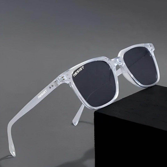 Sunglass Lover clear black wayfarer sunglasses with transparent frames and dark UV400 lenses for everyday wear