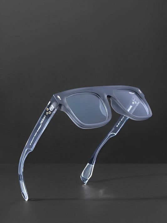 Sunglass Lover antiblue eyeglasses in translucent blue clear square eyeglass frames with slim temples