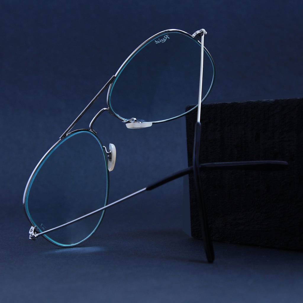 Sunglass Lover aviator metal frame sunglasses with blue tinted lenses and nose pads day night driving sunglasses