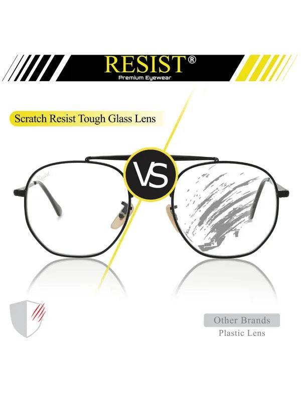 Sunglass Lover photochromic day night glasses black metal aviator frames with scratch resist tough glass lenses