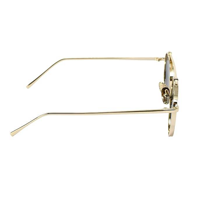 Sunglass Lover Jawan inspired sunglasses gold metal frame with thin temples and adjustable nose pads