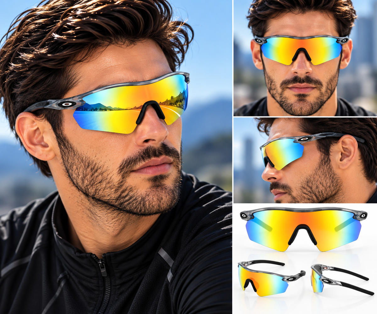Men’s Black Shield Sports Sunglasses – Polarized