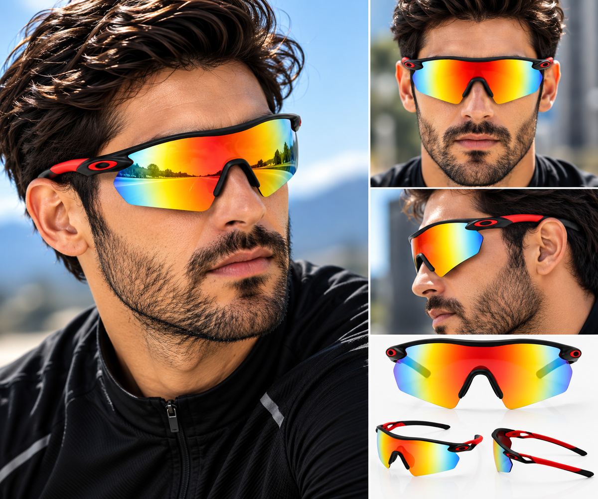 Men’s Black Shield Sports Sunglasses – Polarized
