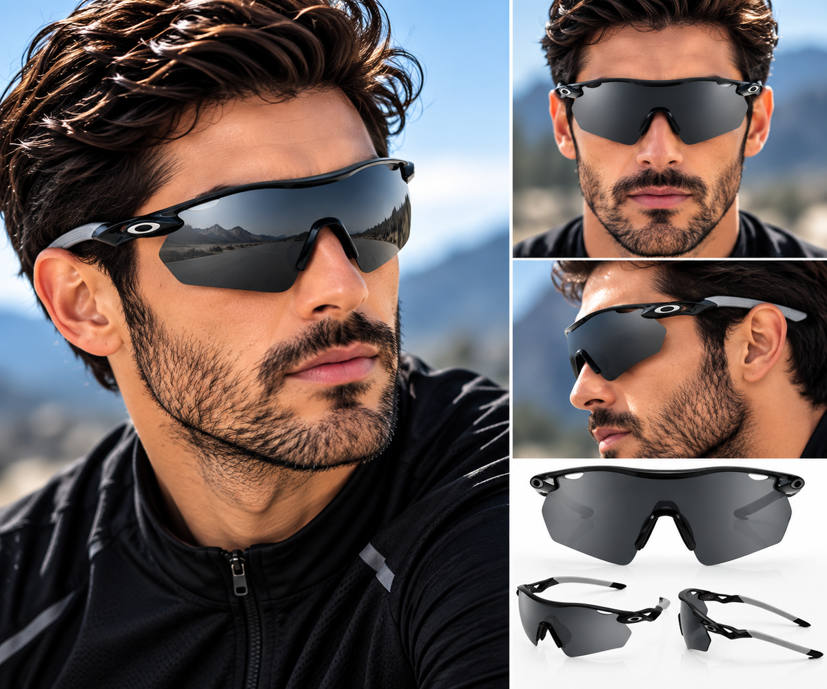 Men’s Black Shield Sports Sunglasses – Polarized