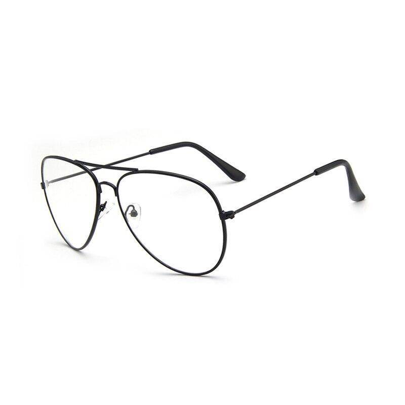 Sunglass Lover black aviator eyeglasses with thin metal frame clear lenses aviation metal frame eyeglasses
