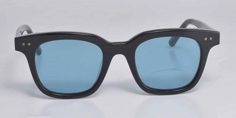 Sunglass Lover black frame sunglasses with blue lenses fashion rectangle sunglasses for women casual beachwear
