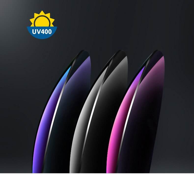 Sunglass Lover sports polarized sunglasses triple mirrored curved lenses in blue black and pink with UV400 protection