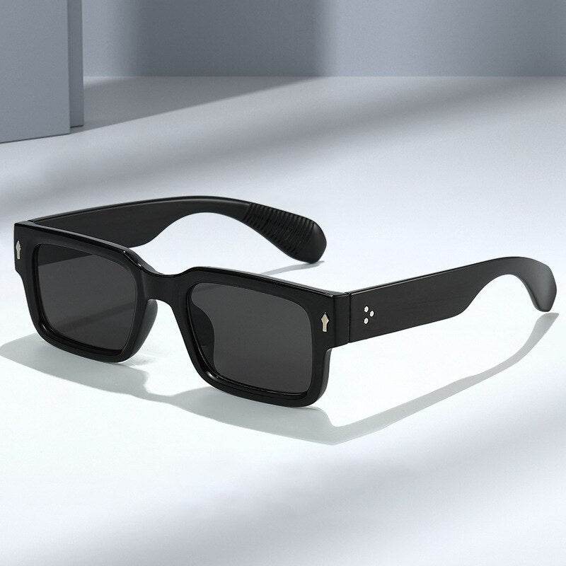 Sunglass Lover black rectangular acetate sunglasses with dark lenses designer sunglasses for men and women unisex