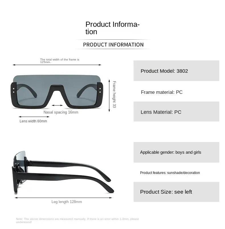 Sunglass Lover black oversized rectangular sunglasses PC frame and lenses with measurements Allu Arjun inspired sunglasses