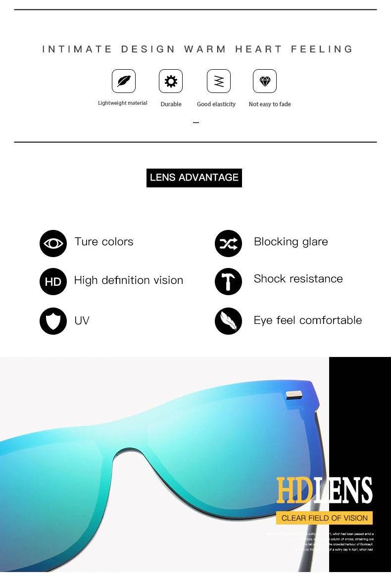 Sunglass Lover rimless polarized sunglasses with blue green mirrored lens closeup lightweight UV protection