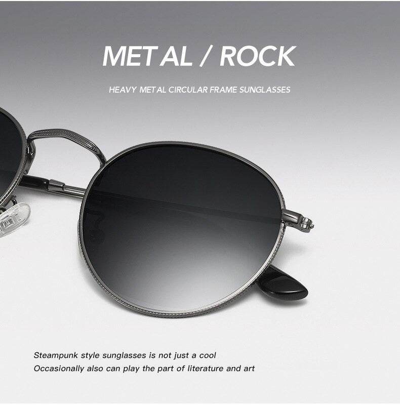 Sunglass Lover metal round sunglasses with black gradient lenses round sunglasses for men and women