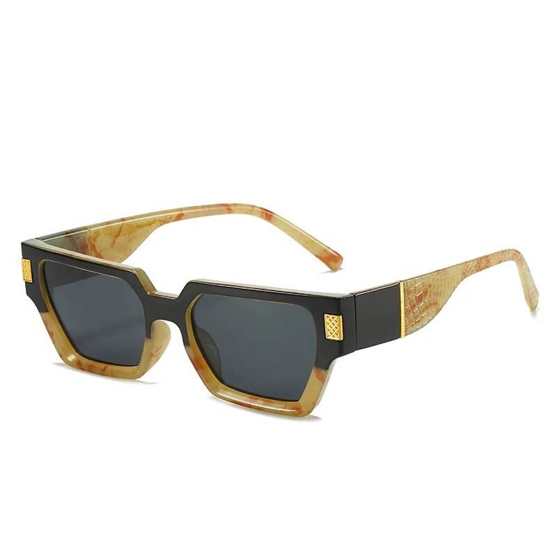 Sunglass Lover cat eye sunglasses in tortoise black with gold accents unique square frame sunglasses
