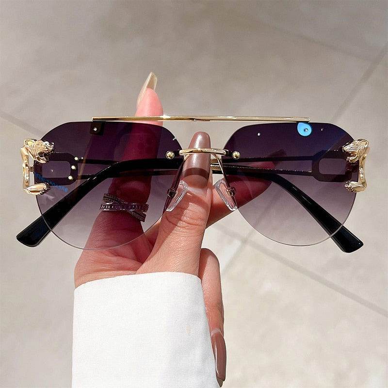 Sunglass Lover unisex vintage aviator sunglasses India gold double bridge purple gradient lenses