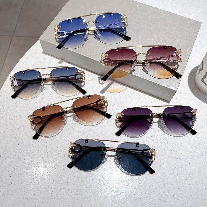 Sunglass Lover unisex vintage aviator sunglasses India six gold frame aviator shades with gradient lenses blue purple brown