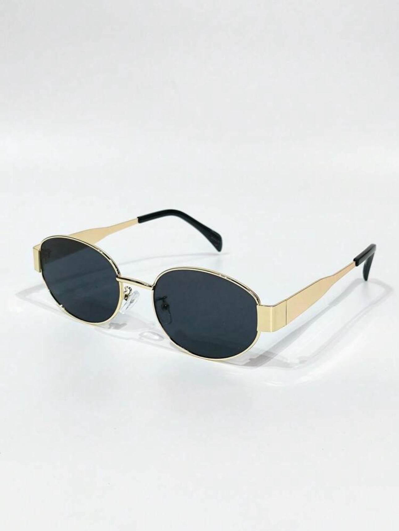 Sunglass Lover round sunglasses with gold frame and dark lenses for stylish wear fashion oval sunglasses online India