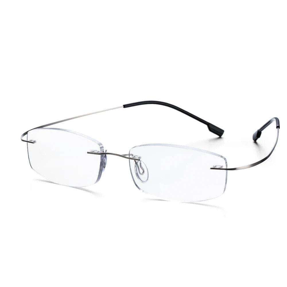 Sunglass Lover ultralight rimless titanium glasses eyeglasses frames with adjustable nose pads and thin temple arms