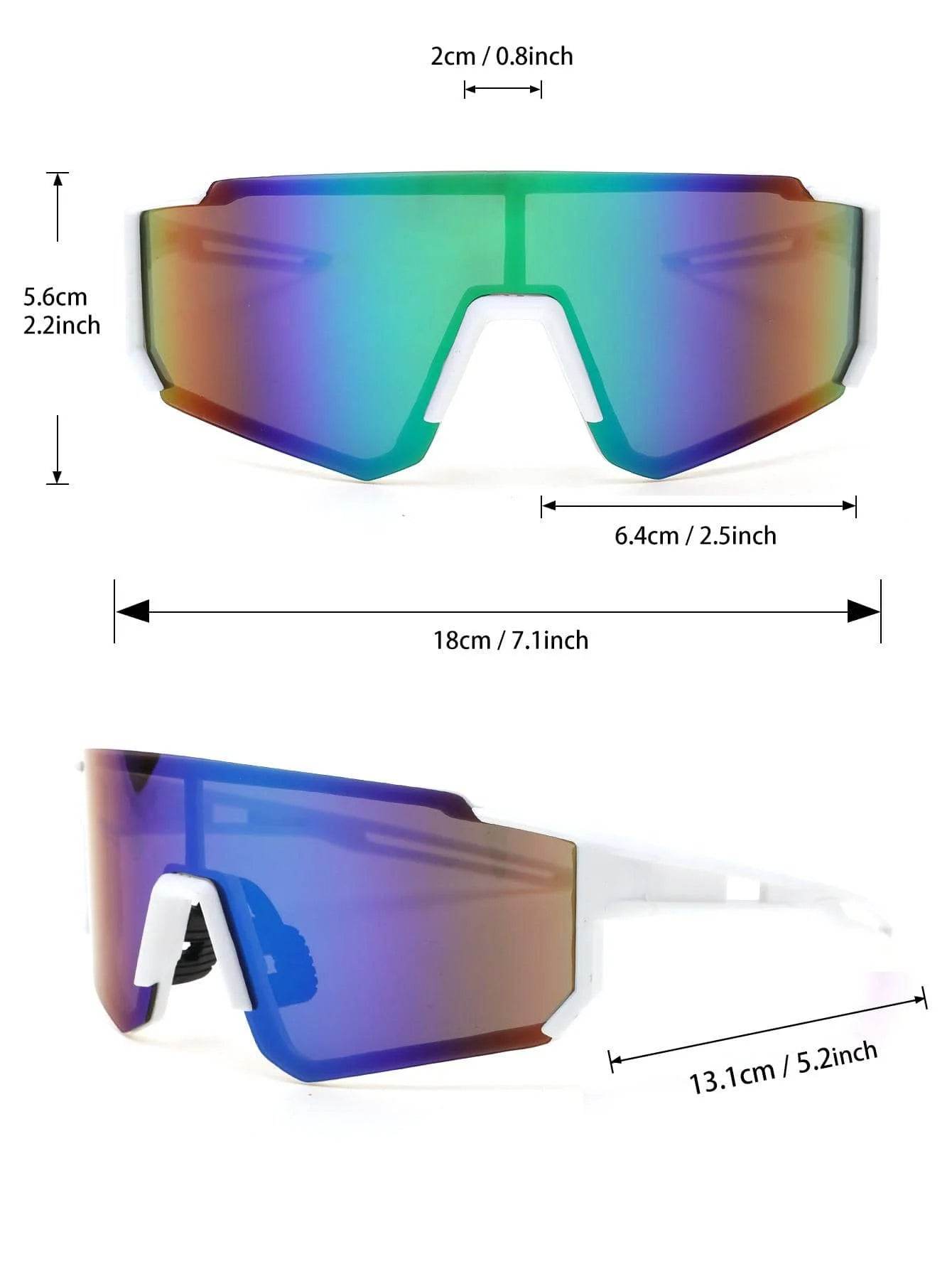 Sunglass Lover sports sunglasses for men single shield mirrored lens white temples lightweight durable