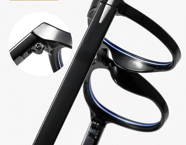 Sunglass Lover black acetate frames with blue tinted lenses blue light blocking eyeglasses for men