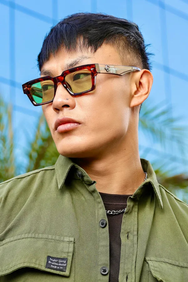 Green Wayfarer UV Sunglasses for Men & Women | Sunglass Lover